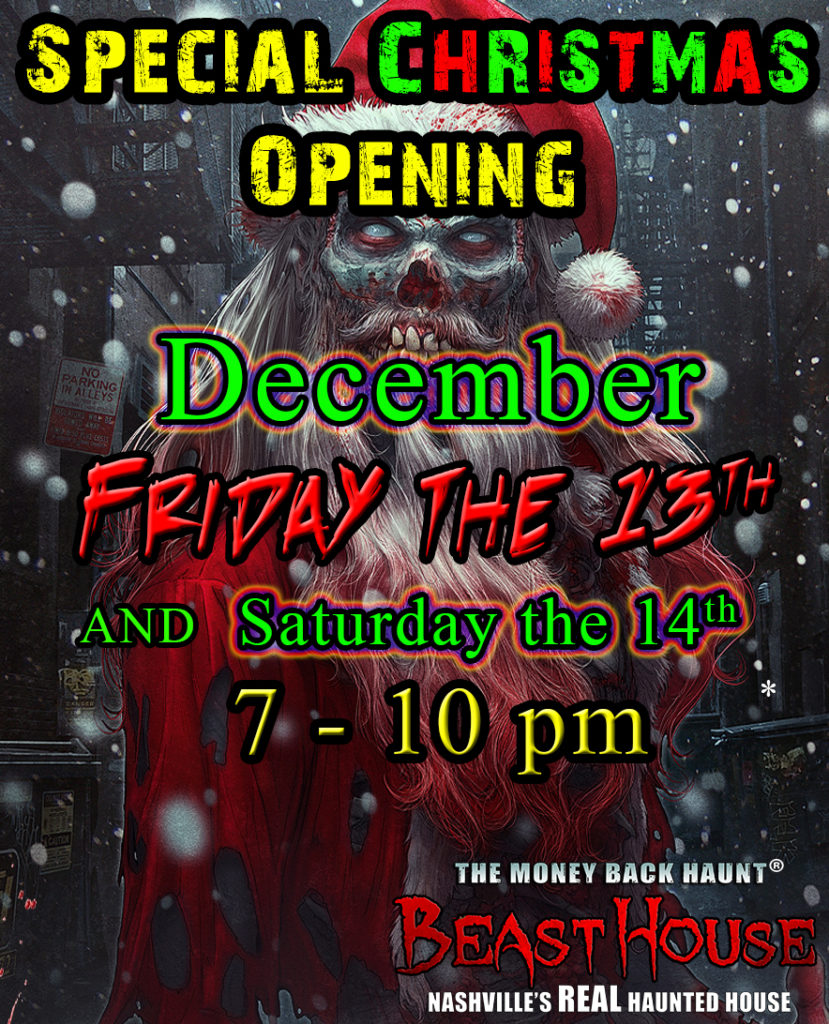 BEAST HOUSE The Money Back Haunted House Nashville, TN